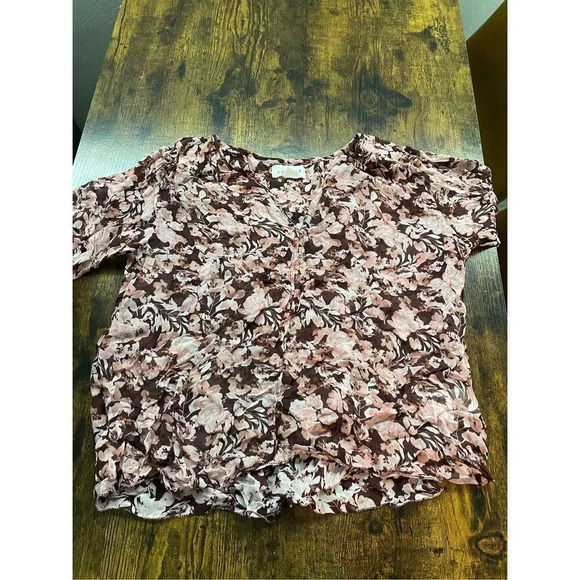 Velvet Miley Printed Boho Blouse Pink Floral  Size XS - Picture 6 of 14